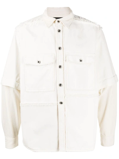 Diesel Denim Oversized Jacket In White