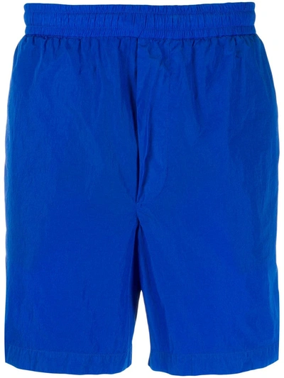 Moncler Logo Trim Swim Shorts In Blue