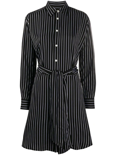Polo Ralph Lauren Striped Shirt Dress In Black