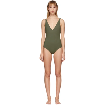 Toteme Green Melissa One Piece Swimsuit In 487 Green Modesens