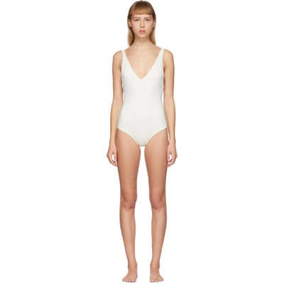 Toteme Off White Melissa One Piece Swimsuit In 0 Creme Modesens