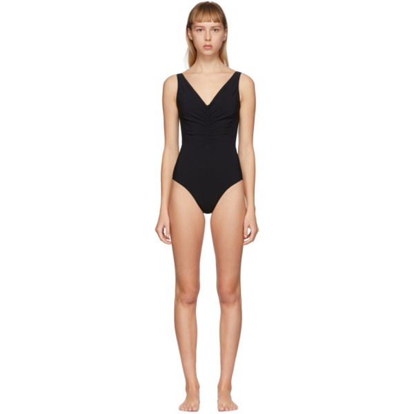 Toteme Toteme Black Sondrio One Piece Swimsuit In 0 Black Modesens