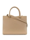 Saint Laurent Uptown Leather Tote Bag In Neutrals
