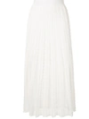 Alexis Zea Scalloped Knit Skirt In White