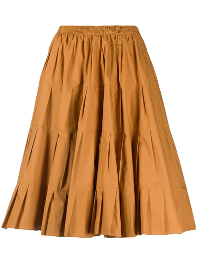 See By Chloé Flounced Skirt In Peanut Butter Colour In Brown
