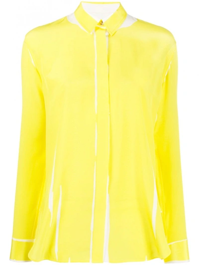 Paul Smith Soho Fit Shirt In Yellow Silk