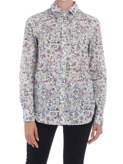 Paul Smith Liberty Floral Print Multicolor Shirt In White