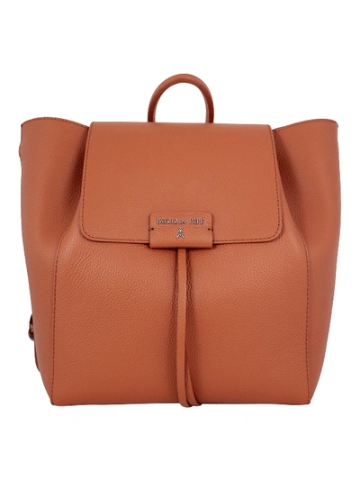 Patrizia Pepe Pepe City Medium Backpack In Orange In Brown