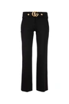 Gucci Women's Gg-detail Flare Pants In Black