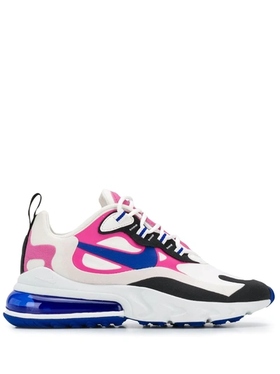 Nike Air Max 270 React Sneakers In Summit White,cosmic Fuchsia,black,hyper Blue