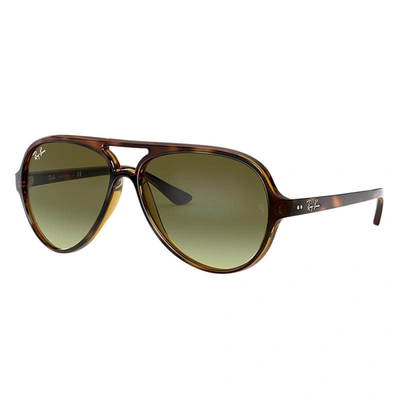 Ray Ban Cats 5000 Classic Sunglasses Tortoise Frame Green Lenses 59-13