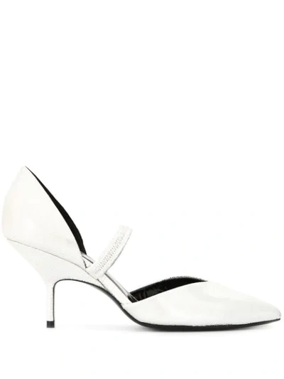 Pierre Hardy Metallic Pointed Pumps In Silver