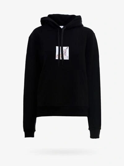 Burberry Junnes Black Hooded Cotton Sweatshirt