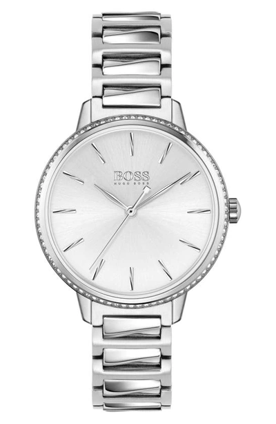 Hugo Boss Women's Signature Stainless Steel Bracelet Watch 34mm Women's Shoes In Assorted-pre-pack