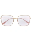 Dior Stellaire1 Square-frame Sunglasses In Gold