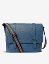 Ted Baker Mxb Onefor Crossgrain Satchel In Blue