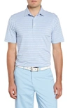 Johnnie-o Smith Stripe Classic Fit Performance Polo Shirt In Neptune
