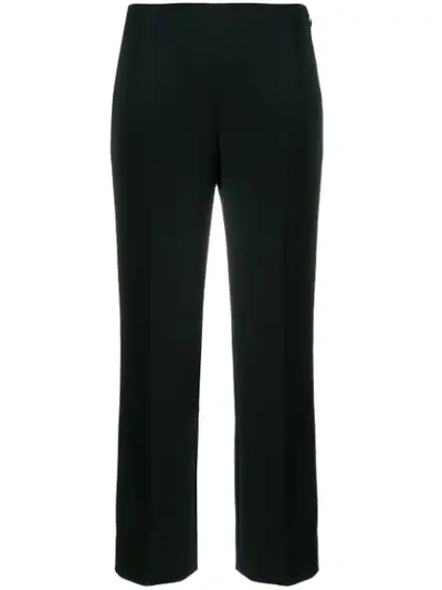 Fendi Cropped Tailored Trousers In Black