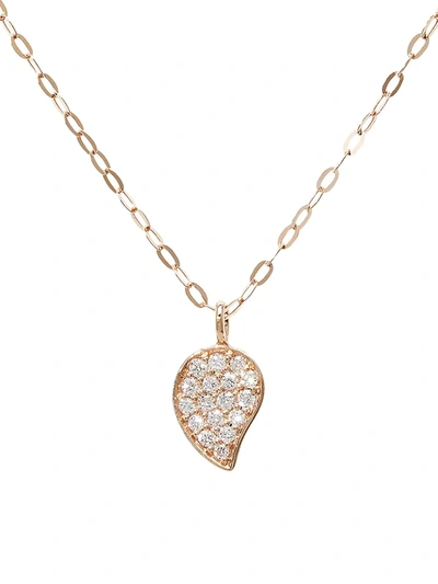 Tamara Comolli 18k Rose Gold & Diamond Pavé Drop Pendant Chain Necklace