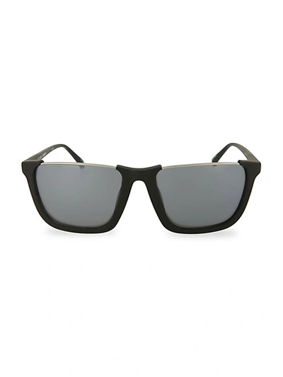 Linda Farrow Novelty 58mm Square Sunglasses In Matte Black