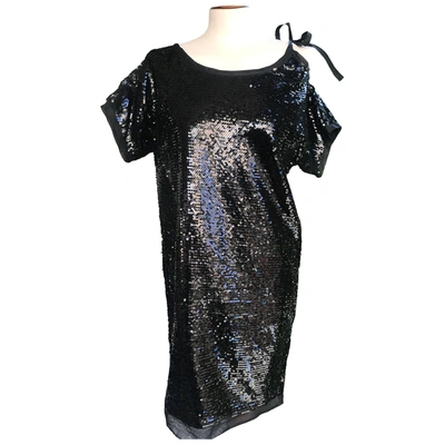 Pre-owned Miu Miu Glitter Mid-length Dress In Black