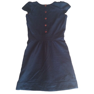 Pre-owned Sessun Wool Mid-length Dress In Blue