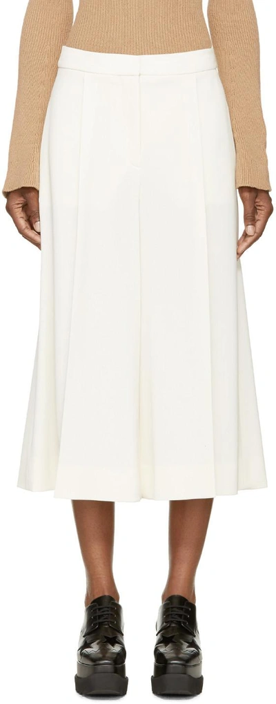 Stella Mccartney Olivier High-rise Wide-leg Cropped Trousers In Ivory