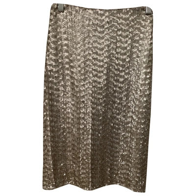 Pre-owned Alice And Olivia Mid-length Skirt In Gold