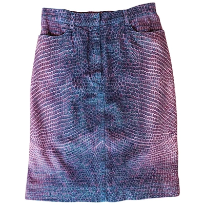 Pre-owned Roberto Cavalli Mid-length Skirt In Multicolour