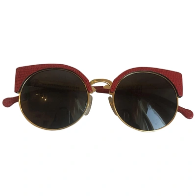 Pre-owned Retrosuperfuture Red Metal Sunglasses
