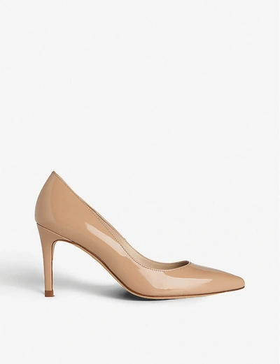 Lk Bennett Floret Pointed Patent-leather Courts In Bei-trench