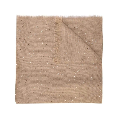 Brunello Cucinelli Women's Beige Cashmere Scarf