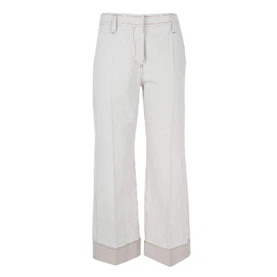 Brunello Cucinelli White Cotton Jeans