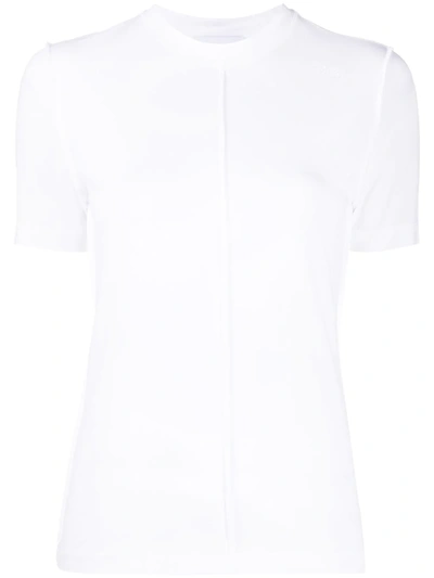 Ganni T-shirt Mit Stretchanteil In White
