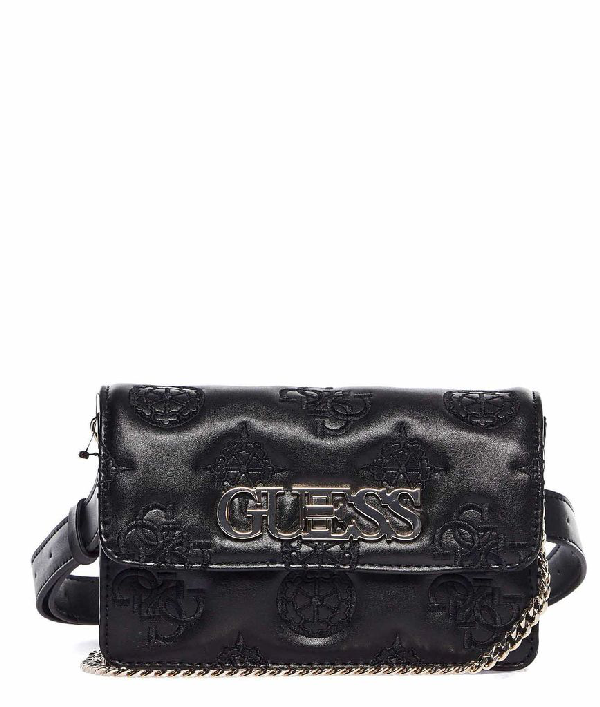 Guess Women's Black Leather Belt Bag ModeSens
