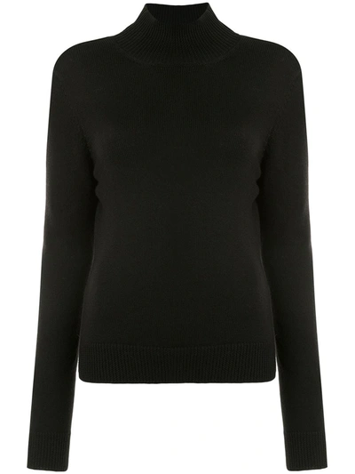 Monse Ribbed Merino Wool Cowlback Sweater In Black