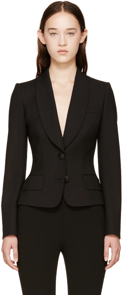 Dolce & Gabbana Wool-blend Twill Blazer In Black