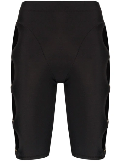 Adam Selman Sport 1-800 Cutout Shorts In Black