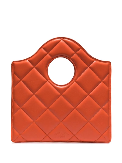 A.w.a.k.e. Orange Quilted Leather Clutch Bag