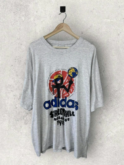 Pre-owned 1990x Clothing X Adidas Vintage 90's Adidas Streetball Tee Crazy 1990 In Grey