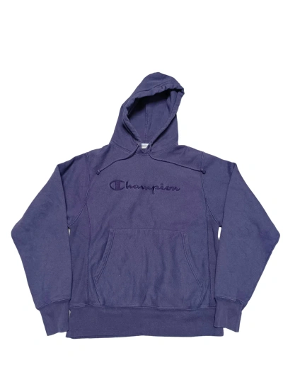 Pre-owned 1990x Clothing X Champion Vintage 90's Made In Honduras Champion Hoodie Heavy Cotton In Violet