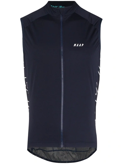 Maap Blue Outline Packable Cycling Waistcoat