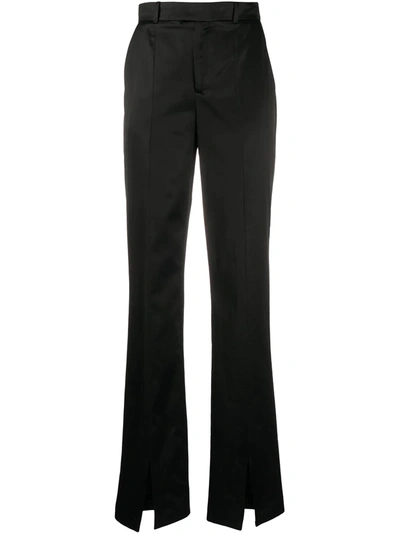 Pinko High-waisted Straight Leg Trousers In Black