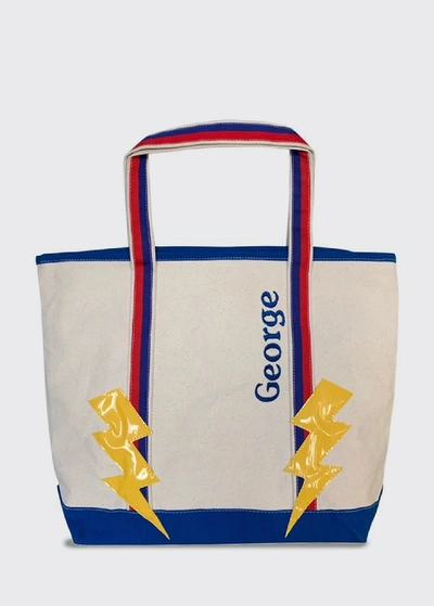 Cece Dupraz Kid's Rainbow Patch Tote Bag, Personalized In Lightnight Patch