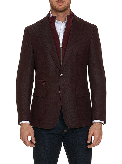 Robert Graham Downhill Sport Coat In Bordeaux