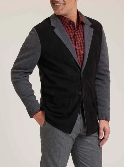 Robert Graham R Collection Marco Sweater Jacket In Charcoal