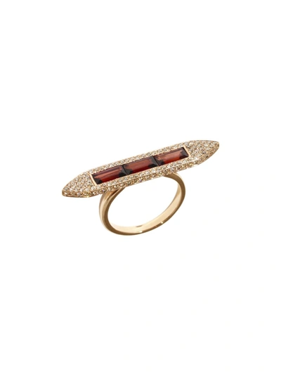 Ralph Masri Rose Gold Long Hexagon Ring In Not Applicable