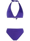 Fisico Cristina Ferrari Halterneck Bikini In Purple