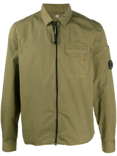 C.p. Company Flap Pocket Over-shirt In Green