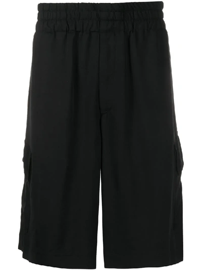 Paura Knee-length Cargo Shorts In Black